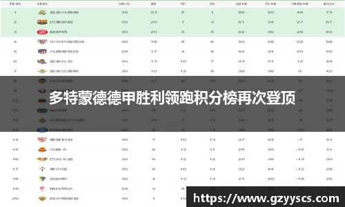 多特蒙德德甲胜利领跑积分榜再次登顶