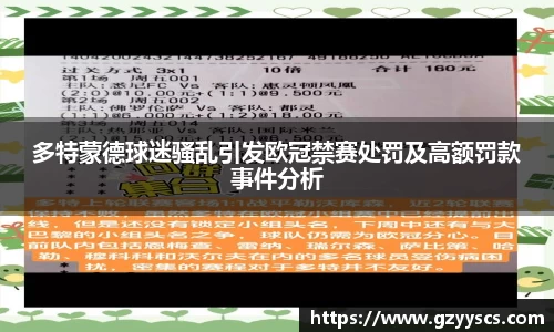 多特蒙德球迷骚乱引发欧冠禁赛处罚及高额罚款事件分析
